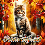 Добрая и гармоничная осенняя гифка Очень скучаю