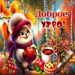 Добрая и нежная осенняя гифка Доброе утро