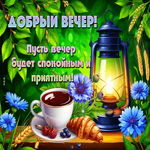 Добрый вечер! Пусть вечер будет спокойным и приятным