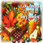 Душевно-тёплая осенняя гифка Я очень скучаю без тебя