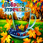 Искренняя осенняя гифка Доброго утречка