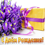 Картинка с днем рождения женщине с ирисами - Скачать бесплатно на ...