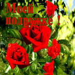 Красивая открытка подруге с розами