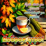 Лучезарная осенняя гифка Доброе утро! Много поводов для радости