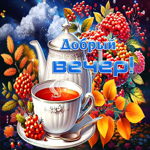 Милая и уютная осенняя гифка Добрый вечер