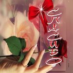 Мягкая анимационная открытка с розой Спасибо
