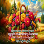 Нежная и солнечная осенняя гифка с цветами