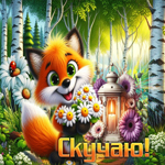 Обворожительная летняя гиф-открытка Скучаю