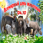 Оригинальная открытка Всемирный день животных