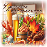 Осенняя гиф-открытка Чудесного воскресного дня