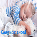 Отличная открытка с мальчиком и собачкой Сладких снов