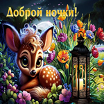 Позитивная летняя гиф-открытка Доброй ночки