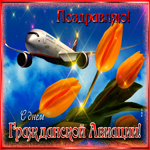 Праздничная открытка Международный день гражданской авиации