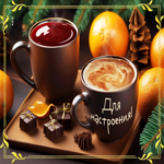 Picture приятная зимняя открытка с кофе для настроения