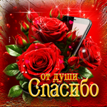 Пряная искристая гиф-открытка От души спасибо
