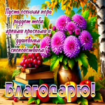 Пусть осенняя пора радует тебя яркими красками. Благодарю