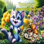 Радостная весенняя гиф-открытка Чудесного настроения