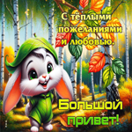 С теплыми пожеланиями и любовью. Большой привет