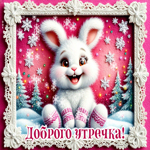 Снежная атмосферная гифка Доброго утречка