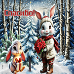 Снежная сказочная гифка Спасибо