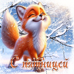 Снежная ярчайшая гифка С пятницей