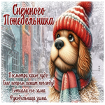 Снежного понедельника! Посмотри какое чудо: снег ковром лежит повсюду