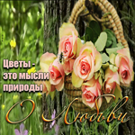 Супер открытка Цветы - это мысли природы о любви