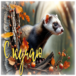 Талантливая осенняя гифка Скучаю