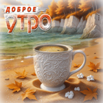 Волшебная и уютная осенняя гифка Доброе утро