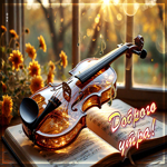 Яркая осенняя гифка Доброго утра