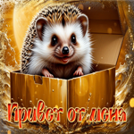 Яркая волшебная гиф-открытка Привет от меня