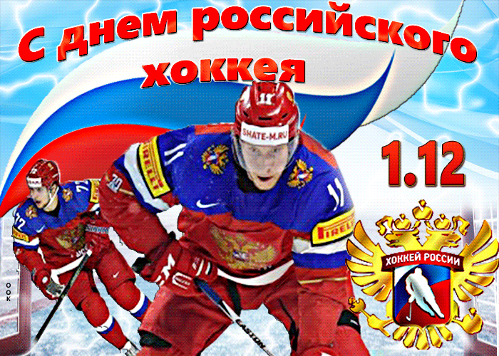 Анимационная картинка Всероссийский день хоккея - Скачать бесплатно на otkritkiok.ru
