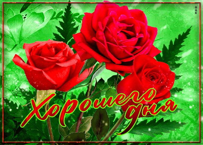 Открытка анимационная открытка хорошего дня с розами