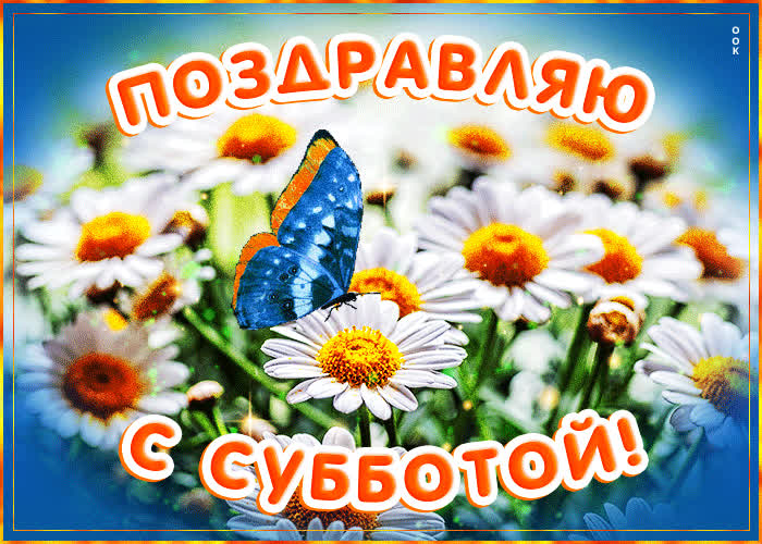 Анимационная открытка поздравляю с субботой- Скачать бесплатно на ...