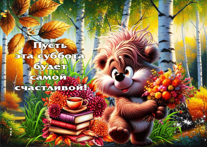 Picture блестящая осенняя гифка пусть эта суббота будет самой счастливой