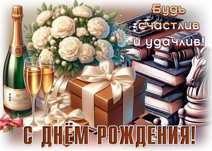 Picture будь счастлив и удачлив! с днем рождения!