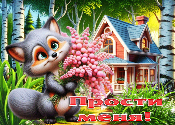 Postcard чарующая летняя гиф-открытка прости меня