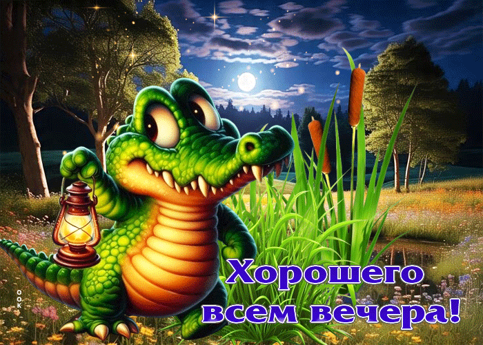 Picture чудесная летняя гиф-открытка хорошего всем вечера!