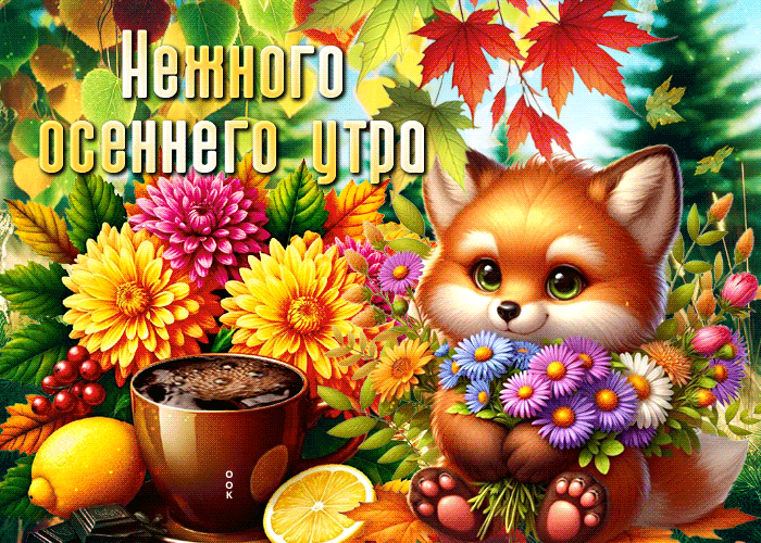 Picture добрая гифка нежного осеннего утра