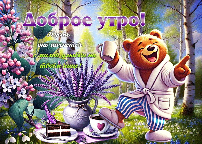 Picture доброе утро! пусть оно начнется с милой улыбки на твоем лице