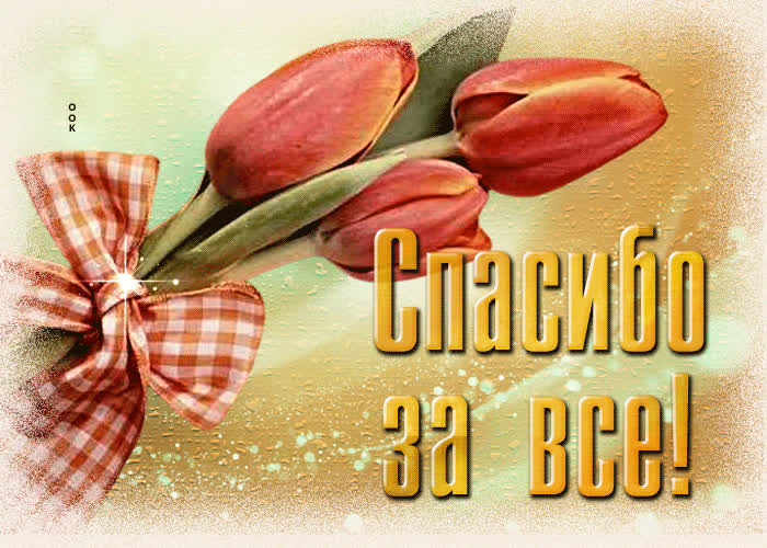 Доброжелательная и привлекательная гиф-открытка Спасибо за все- Скачать ...