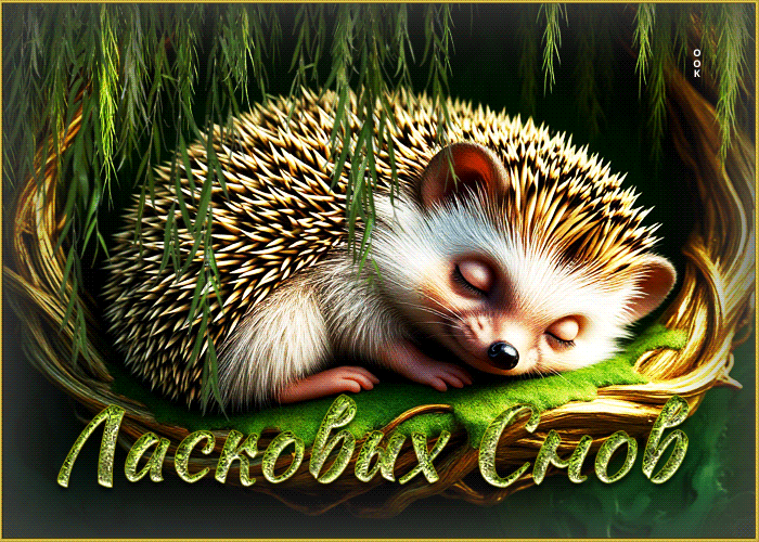 Postcard игривая душевная гиф-открытка ласковых снов