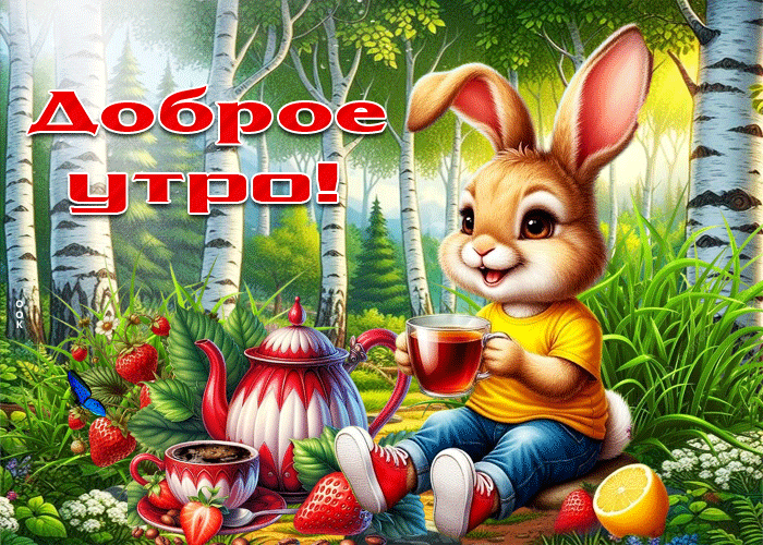 Picture красивая летняя гиф-открытка доброе утро!