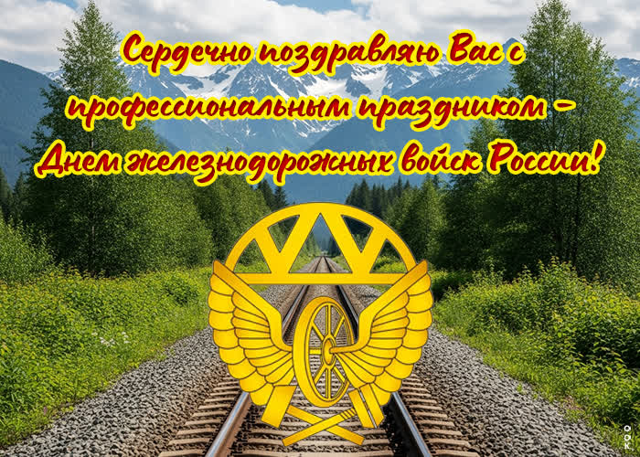 Picture красивая открытка с днем железнодорожных войск