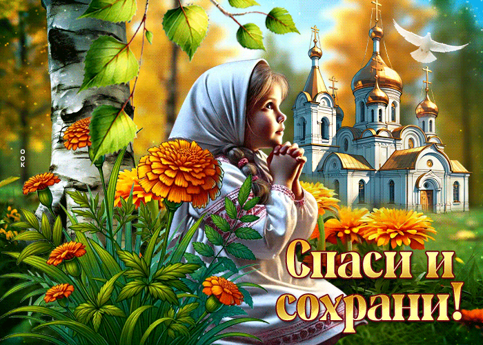 Postcard красивая открытка спаси и сохрани