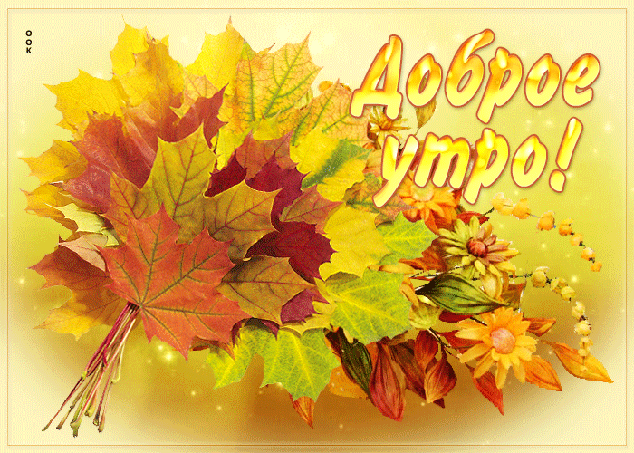 Postcard крутая открытка с листьями доброе утро!