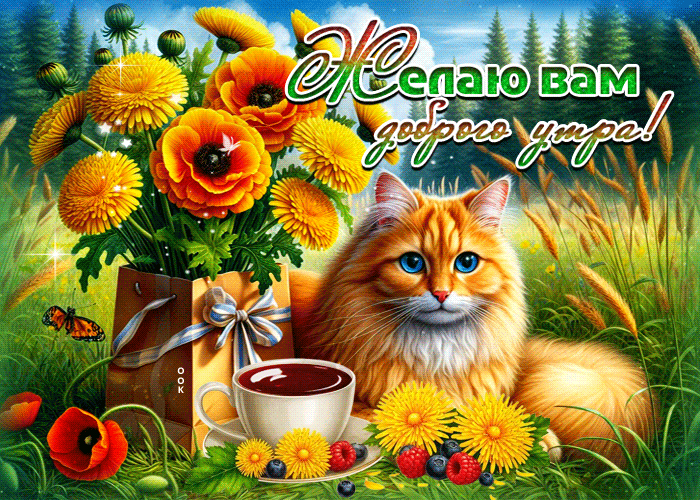 Picture летняя открытка желаю вам доброго утра!