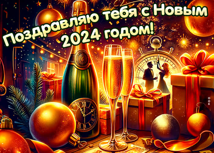 Postcard магическая и загадочная открытка поздравляю тебя с новым 2024 годом