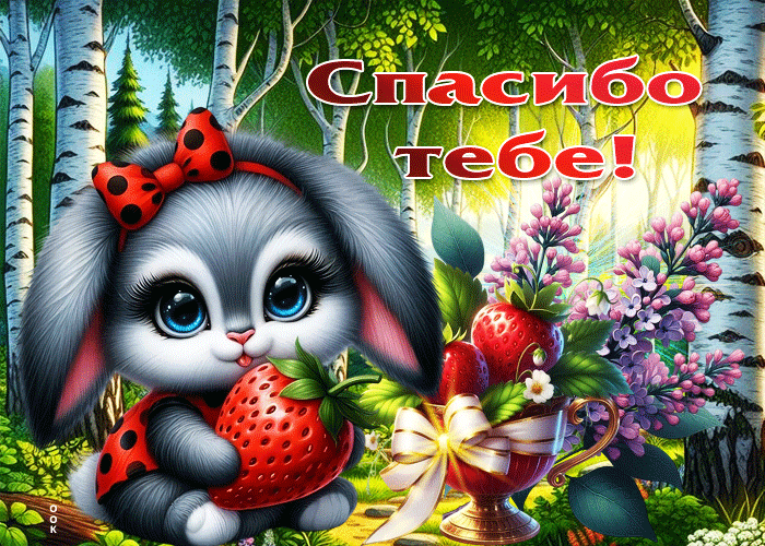 Picture мечтательная милая гиф-открытка спасибо тебе