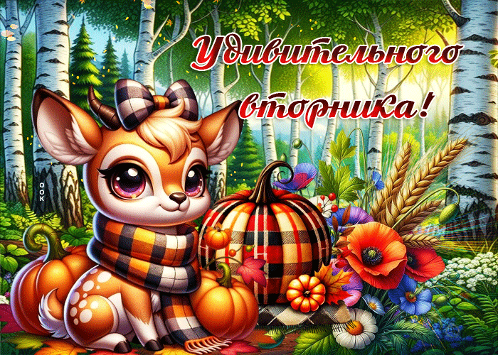 Postcard милосердная осенняя гифка удивительного вторника